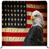 Lofaris Flag And Eagle Double-Sided Backdrop for Independence Day